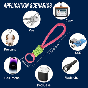 Vente en gros de porte-clés personnalisés tressés à la main, vente chaude, porte-clés tressé, porte-clés en corde colorée <span class=keywords><strong>pour</strong></span> cordon de téléphone - Product Image 4