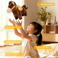 Poupée Cheval en Peluche Électrique Intelligente à IA pour Enfants, Chante, Danse, Marche, en Coton PP, Adorable, pour les 14 ans et plus