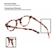 Monture de lunettes optiques vintage en acétate, style Academia, couleurs tendance, unisexe, monture complète, logo personnalisé, vente en gros