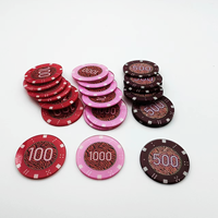 Vente en gros de jetons de poker ronds de casino imprimés personnalisés de haute qualité avec numéros jetons de poker en céramique s'il vous plaît