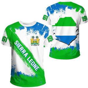 T-shirt OEM en dropshipping pour hommes, prix bas, design Sierra Leone, chemise décontractée pour hommes, fournisseur en gros - Product Image 5