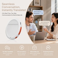 Traducteur de langues 4-en-1 en temps réel avec IA pour 165 langues et appareil d'apprentissage du espagnol avec haut-parleur et microphone de poche
