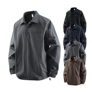 Camisetas Polo de Nailon de Manga Larga con Logotipo Personalizado, Cierre de Botones, Diseño Holgado, Camisetas Deportivas para Exteriores, <span class=keywords><strong>Envío</strong></span> Directo - Product Image 1