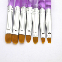 Lot de 7 pinceaux pour nail art en acrylique, gel UV, et manucure – Vente en gros