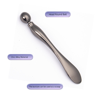 Offre Spéciale luxe or métal cosmétique applicateur multi-fonction crème pour les yeux spatule outil de beauté masseur bâton rouleau Jade rouleau