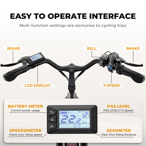 Dropshipping VARUN 50km Range 26" <b>City</b> Leisure Electric <b>Bike</b> Peak 750W Front Suspension <b>City</b> Commute Adults EU In-Stock - Product Image 3