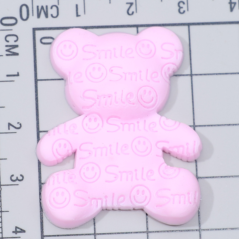 Orsetto rosa chiaro 31*39mm