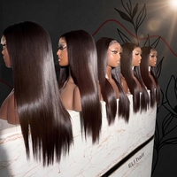 Peluca de Cabello Humano Liso Natural Brasileño, Peluca Frontal de Encaje HD 13x4 Pre-Pluck, Peluca de Cabello Humano Natural Camboyano para Mujeres Negras
