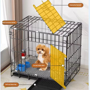 Cage à chien en fil métallique empilable classique pliable en gros, cage pour animaux de compagnie, boîte - Product Image 2
