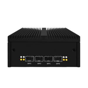MiniTree Intel 12. N100 <span class=keywords><strong>2</strong></span>*<span class=keywords><strong>2</strong></span>,5G I226-V LAN Mini-Industrie-PC 4*10G SFP 12V-24V breiter Spannungs eingang TPM Mikro tik Soft Router PC - Product Image 1
