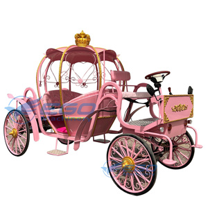 Carruaje Eléctrico de Calabaza de Edición Limitada Rosa para Navidad, Estilo Europeo, para Bodas y Turismo - Product Image 2