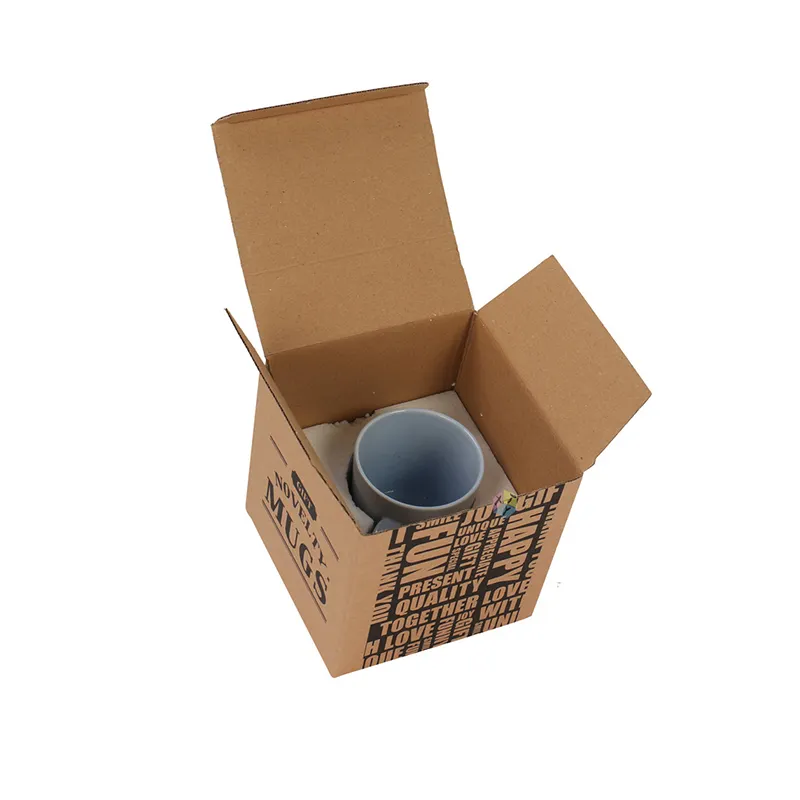 コーヒーマグカップ用のカスタムカラーリサイクル段ボールボックスパッキングペーパーボックス