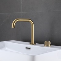 Robinet de lavabo WEIHAO gris anthracite, tube carré, bec courbé à angle droit, poignée moletée, mitigeur chaud/froid pour salle de bain
