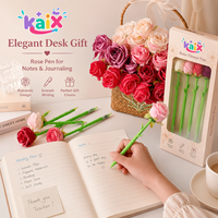 Stylo gel en silicone souple KAIX en forme de rose, écriture fluide, cadeau idéal pour les enseignants et la rentrée scolaire (vente au détail)