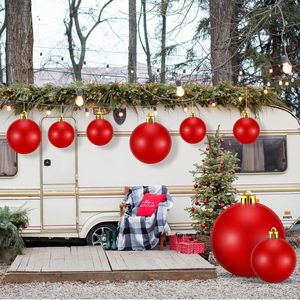 Boules de Noël en plastique incassable faites à la main de 3/4/6/8/10/15/20/25/30/40/50 cm - Vert/Argent/Rouge/Bleu/Doré Couleurs personnalisées - Product Image 6