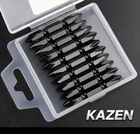 Foret hélicoïdal double embout Phillips PH2 en acier allié KZS2, revêtement titane, pour perçage de métaux, embout de tournevis pneumatique