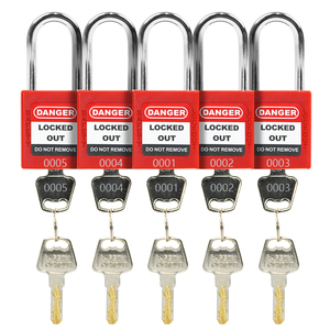 हिलिंक कस्टम लोटो लॉक 38 मिमी स्टील शॉकबॉक्स के साथ टिकाऊ प्लास्टिक लॉक सुरक्षा पैडलॉक - Product Image 1