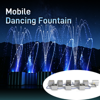 Fontaine musicale mobile personnalisée, fontaine d'eau portable pour l'extérieur, installation facile, acier inoxydable, fontaine DMX512