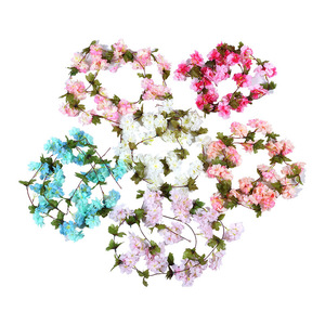 S02242 Fiori Artificiali Decorativi Pendenti in Vendita, Decorazione Interna Quotidiana, Fiori Artificiali Pendenti <span class=keywords><strong>di</strong></span> Ciliegio in Fiore - Product Image 4