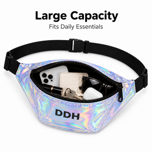 Bolsa de Cintura com Logo, Bolsa de Cintura para Estádio com Aba, Bolsa de Perna para Mulheres, Zíper Durável, Grande Capacidade - Product Image 3