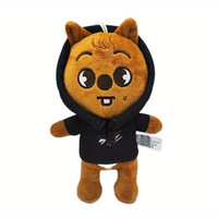 Jouets en peluche personnalisés en gros, tailles variées, personnages de dessins animés Stray Kids : Bbokari, Leebit, Wolf Chan, Puppym, en coton PP, pour filles