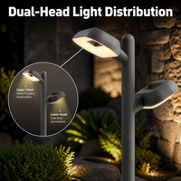 Lampe LED d'extérieur architecturale à anneau creux, lumière blanche chaude 3000K, diffuseur PC, anti-rouille, pour poteaux de paysage, idéale pour les places publiques et les parcs