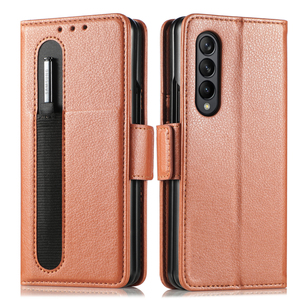 Funda tipo libro abatible con Portalápices para <span class=keywords><strong>Samsung</strong></span> <span class=keywords><strong>Galaxy</strong></span> Z, funda plegable de cuero sintético para teléfono móvil <span class=keywords><strong>Samsung</strong></span> <span class=keywords><strong>Galaxy</strong></span> Z 4 5G - Product Image 1