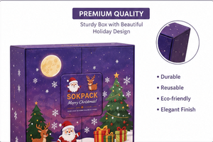 Luxury 4 Layer Drawer <b>Christmas</b> Mystery <b>Box</b> with Drawers Rigid Paperboard Advent Calendar for Cosmetic and Beauty Product - Product Image 2
