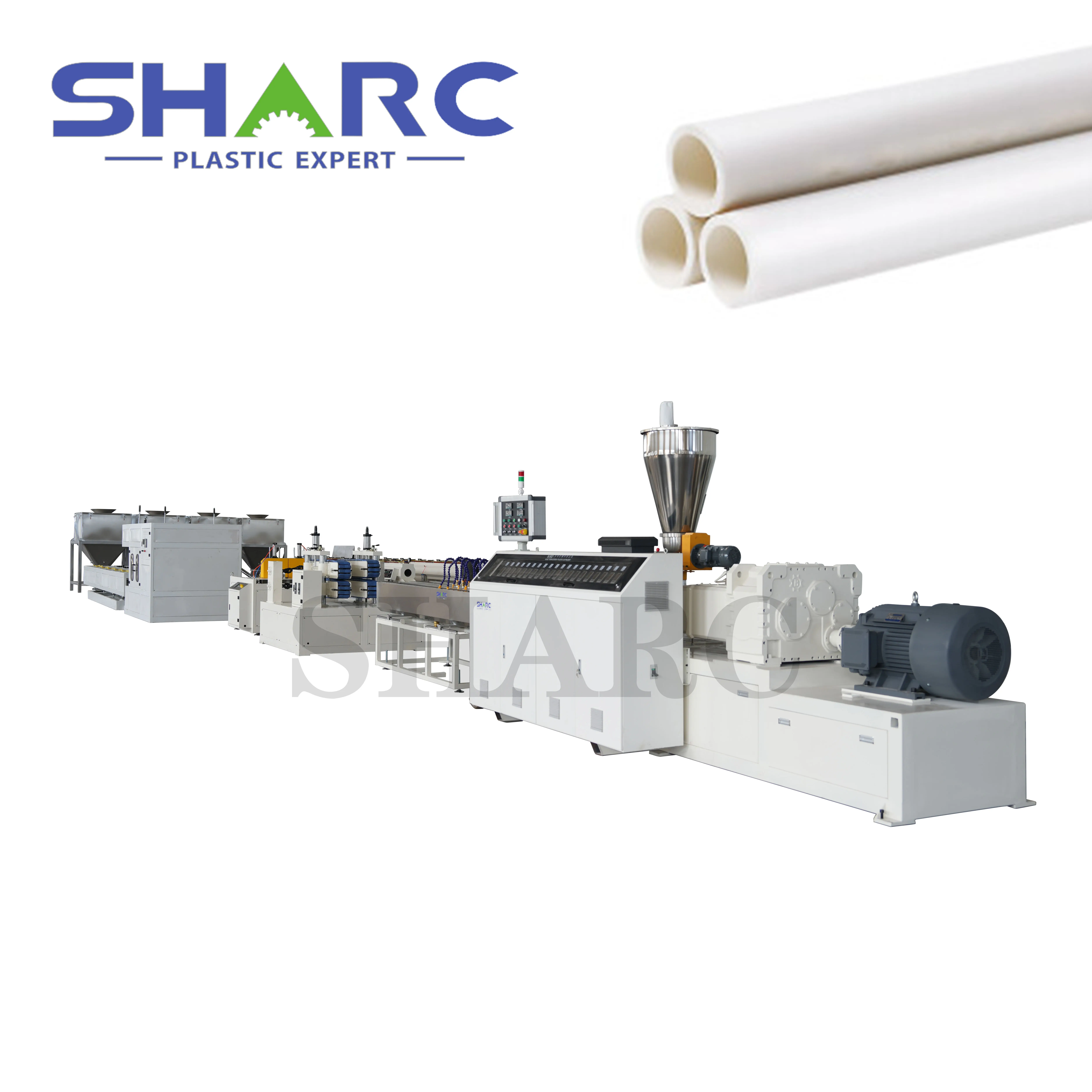 คุณภาพสูง 20-110 มม.2 ท่อ Outlet PVC เครื่องทําท่อ PVC PP PE HDPE ท่อเครื่องอัดรีด