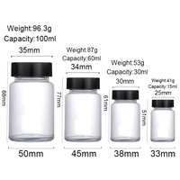 30ml 100ml Ambre Clair Large Bouche Capsules Pot Pharmaceutique Pour Tablettes Bouteille De Médecine En Verre