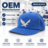 Casquette de baseball unisexe vintage décontractée en coton bleu délavé avec broderie personnalisée Aigle Volant, visière incurvée et ajustable