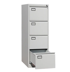 Armoire à dossiers moderne pliable en métal à 4 tiroirs avec serrure à clé pour la maison, le bureau et l'atelier - Product Image 3