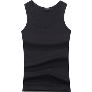 T-shirt senza maniche da <span class=keywords><strong>uomo</strong></span> di fascia alta estiva stile Casual anni '60 stile Casual sottile seta di ghiaccio senza cuciture gilet tinta unita - Product Image 5