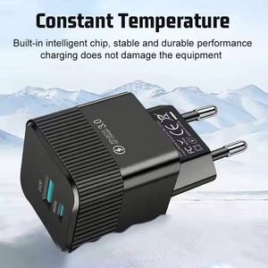 Hot Selling Newest Products 25W GAN Dual <b>USB</b>-C PD Fast Type C Charger Univasal Chargers Port Phone Super Mini <b>USB</b> C <b>Wall</b> Charger - Product Image 4
