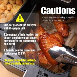 Recién llegado, freidora de aire antiadherente, revestimiento de papel desechable rectangular Compatible con <span class=keywords><strong>Ninja</strong></span> <span class=keywords><strong>foodi</strong></span>, freidora de aire doble, <span class=keywords><strong>horno</strong></span> tostador - Product Image 5