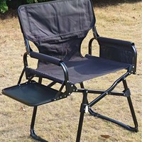 Chaise de Réalisateur Pliante Style Glamping Extérieur en Alliage d'Aluminium avec Tissu Oxford, Table de Camping, Pique-nique, Table Basse, Petite Table et Chaise