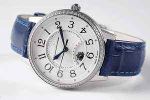 Women's Automatic Mechanical Watch with Diamond Bezel Sun Moon Phase Dial Leather Strap Elegant Wristwatch for Everyday Wear - Product Image 2
