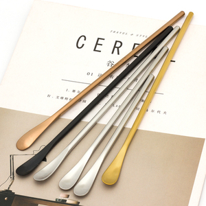 Dài xử lý trộn thìa mật ong kem tráng miệng muỗng cà phê thép không gỉ muỗng cà phê - Product Image 5