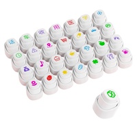 Kit de tampons journaliers en plastique DIY, six pièces, à pression, avec cordon à bouton unique, pour le suivi quotidien, personnalisable