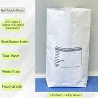 Sac en papier kraft multicouche 25 kg, sac de qualité alimentaire pour lait en poudre 50 kg, fond carré pour produits laitiers, protéines de lactosérum, emballages écologiques