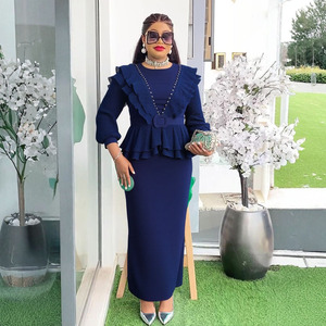Abito da Cerimonia Slim-Fit <span class=keywords><strong>per</strong></span> <span class=keywords><strong>Donna</strong></span> Africana, Maniche a Lanterna, Elegante Vestito Lungo da Festa, <span class=keywords><strong>Abbigliamento</strong></span> Plus Size <span class=keywords><strong>per</strong></span> Donne - Product Image 3