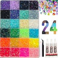 Nouvelles strass en résine AB de 3 mm, couleurs mélangées, à fond plat, pour vêtements, nail art et décoration de téléphones portables
