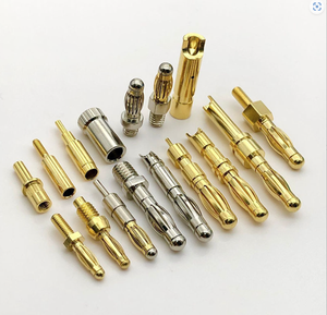 חשמלי 1 מ "מ מעגלית מחבר עגול עם מקשי פליז זכר ונקבה מצופה זהב - Product Image 3