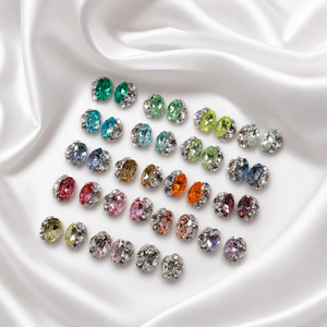 HARVEST Lujosas Aplicaciones de Diamantes de Imitación 3D Sueltos, Facetados, Ovalados, de Base Plana, con Efecto Bling Bling <span class=keywords><strong>para</strong></span> <span class=keywords><strong>Vestido</strong></span> de Novia - Product Image 1