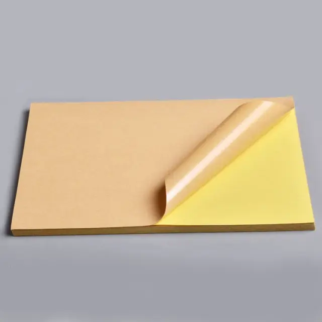 Flexografie Blanco Afdrukken A4 A3 Maat Zelfklevend Product Bruine Kraft Papieren Stickeretiketten
