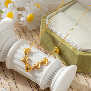 Collana MECYLIFE in acciaio inossidabile 18K con placcatura sottovuoto, ciondolo a cuore irregolare con scritta 'Much love', regalo di San Valentino, unisex. - Product Image 3