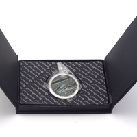 Pendentif en pierre de lave quantique japonaise Technologie japonaise Pendentif quantique noir original avec cadre en acier inoxydable