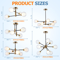 Plafonnier simple à double boule de verre, chambre à coucher, salon, décoratif, LED 24w, moderne, CCT réglable, plafonnier LED pour la maison