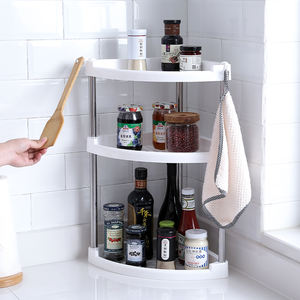 <span class=keywords><strong>Estante</strong></span> Organizador de Especias de Cocina Triangular Multifuncional de 3 Niveles, <span class=keywords><strong>Estante</strong></span> de Almacenamiento de Plástico <span class=keywords><strong>para</strong></span> Esquina - Product Image 3