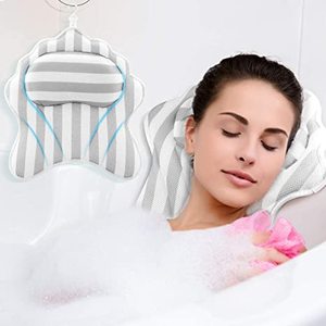 Oreiller de Bain <span class=keywords><strong>Gonflable</strong></span> Kingworth Contour Luxury <span class=keywords><strong>pour</strong></span> Baignoire, <span class=keywords><strong>Coussin</strong></span> de <span class=keywords><strong>Spa</strong></span> Gris <span class=keywords><strong>pour</strong></span> Baignoire - Product Image 3